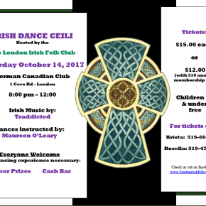 First Dance Ceili of the Season – Oct. 14,&nbsp;2017